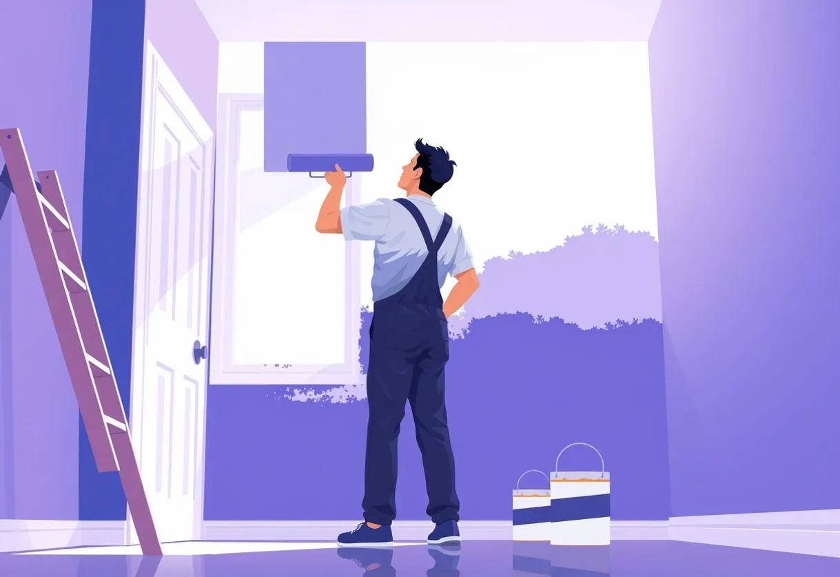 Peintre Chassieu 69680 en intervention sur un chantier